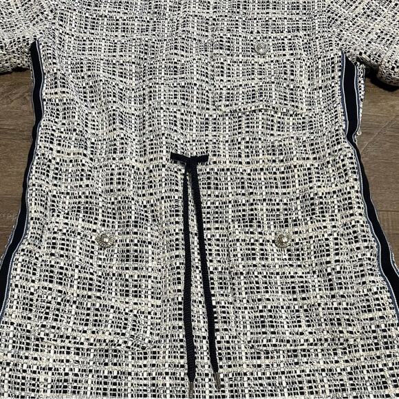 Maje Retrola Tweed Dress Navy 36 S NWOT - Picture 6 of 6